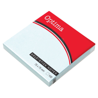Samolepilni lističi v bloku 100 listov 7,5x7,5 cm OPTIMA STICKY NOTES