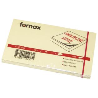 Samolepilni lističi v bloku 100 listov rumena 125x75mm FORNAX nn