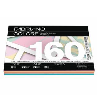 &Scaron;eleshamer papir A4 160 g 100 listov FABRIANO COLORE PASTEL MIX 19100815