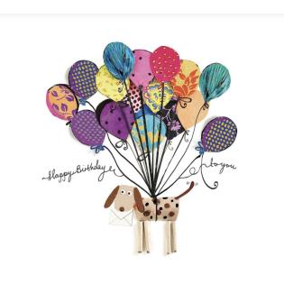 Serviete rojstnodnevne 33x33 cm PPD PES ARTISAN DOG HAPPY BIRTHDAY TO YOU NAPKIN 1333821