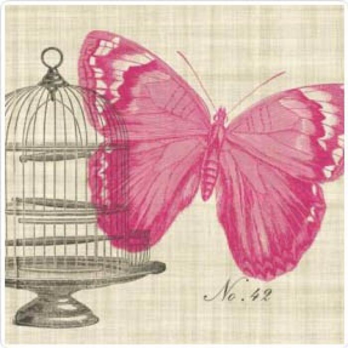 Serviete 33x33 cm PPD METULJ PIEDMONT PAPILLON NATUR VINTAGE 1331927 FSC