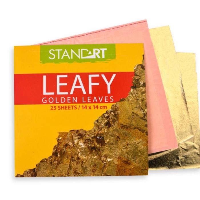 Zlati lističi 14x14 cm STANDART GOLDEN LEAVES set 25/1 613002