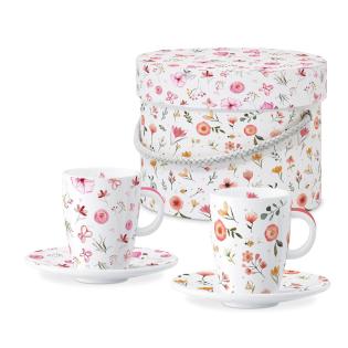 Skodelica porcelan set darilni 0,08L PPD OH HAPPY DAY CVETJE ROŽE 2/1 162900775