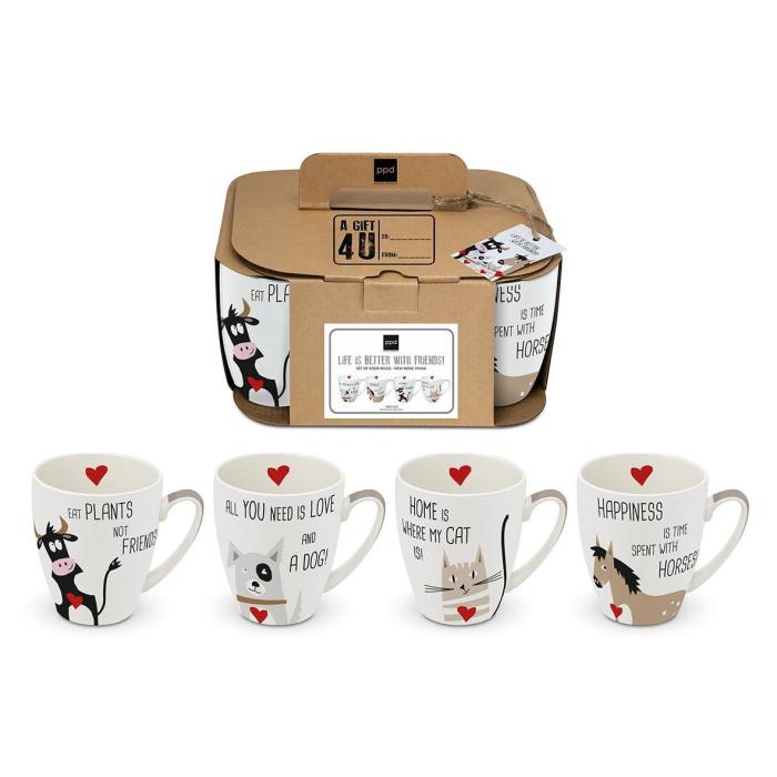 Skodelice darilni set porcelan 0,35 L PPD WITH FRIENDS 4/1 604337