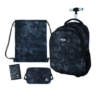 KAOS JACKPOT nahrbtnik trolley 2v1, vrečka za copate, denarnica in torbica set 4/1