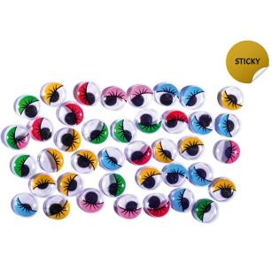 Set kraft oči samolepilne barvne 12 mm JUNIOR set 30/1 137095