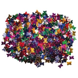 Set kraft papirnati konfeti svetleči metalni 8x11 cm JUNIOR metulji 14 g 137050