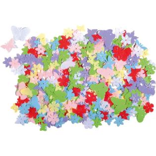 Set kraft papirnati konfeti JUNIOR MIX cvetovi metulji 14 g 137059