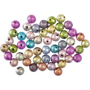 Set kraft perle z bleščicami 10 mm JUNIOR GLITTER MIX set 50/1 137509