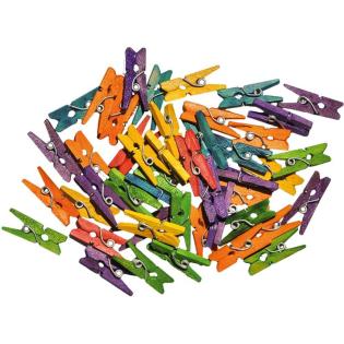 Set kraft &scaron;čipalke lesene 25x8 mm intenzivne barve MIX JUNIOR set 40/1 137220