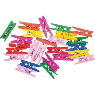 Set kraft &scaron;čipalke lesene JUNIOR 25x8 mm MIX pastelne barve set 25/1 137224