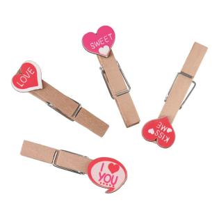 Set kraft &scaron;čipalke lesene JUNIOR srce z napisom set 4/1 137229