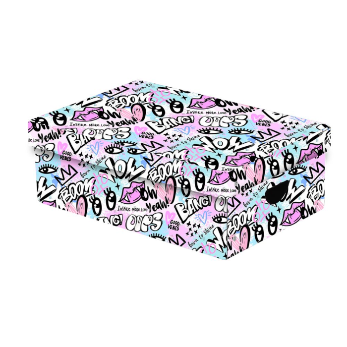 &Scaron;katla darilna 35,5x24x16,5 cm KARTON P+P FUNNY GIRL PASTEL GRAFITI 7-06526