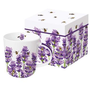 Skodelica porcelan 0,35 L lavanda sivka in čebele PPD BEES & LAVANDER 604305