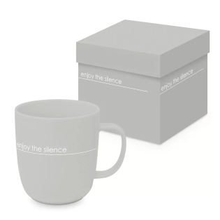 Skodelica porcelan 0,4L siva PPD PURE MATTE ENJOY THE SILENCE 604496