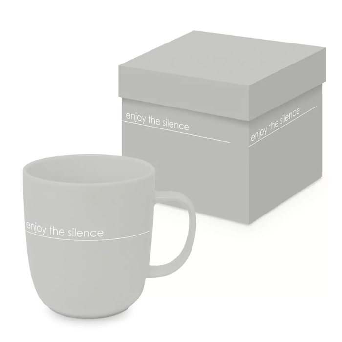 Skodelica porcelan 0,4L siva PPD PURE MATTE ENJOY THE SILENCE 604496