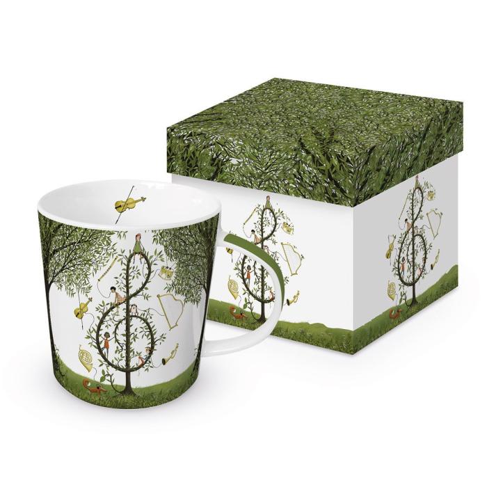 Skodelica porcelan 0,4L NARAVA IN VIOLINSKI KLJUČ NOTE PPD 160302851