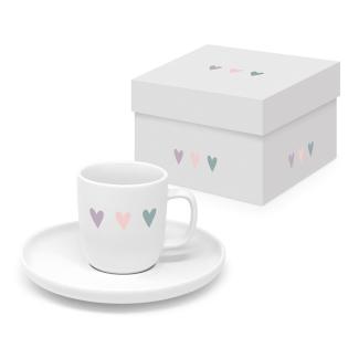 Skodelica za kavo espresso 0,075L PPD PURE MATTE HEART INFUSION PASTEL SRČKI 161502308