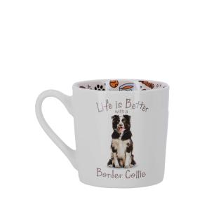 Skodelica porcelan 400 ml HOME COLLECTION BORDER COLLIE