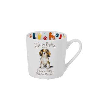 Skodelica porcelan 400 ml HOME COLLECTION CHARLES SPANIEL &Scaron;PANJEL