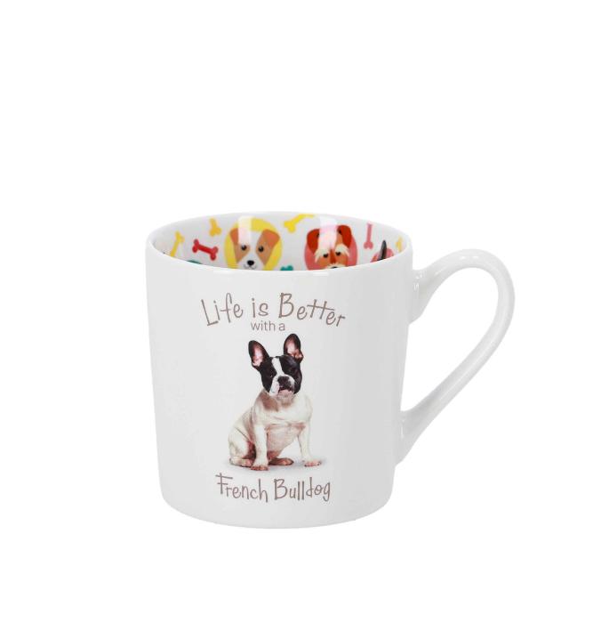 Skodelica porcelan 400 ml HOME COLLECTION FRENCH BULLDOG FRANCOSKI BULDOG