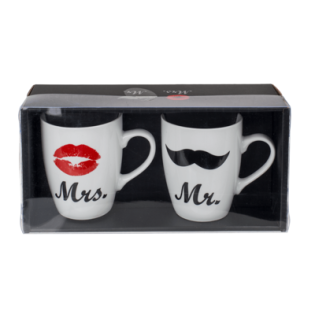 Skodelica keramična 10x8 cm MRS. IN MR. set 2/1 78/8217