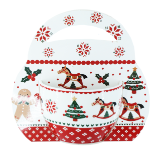 Skodelica novoletna porcelan v darilni embalaži 480 ml MHOME MIX