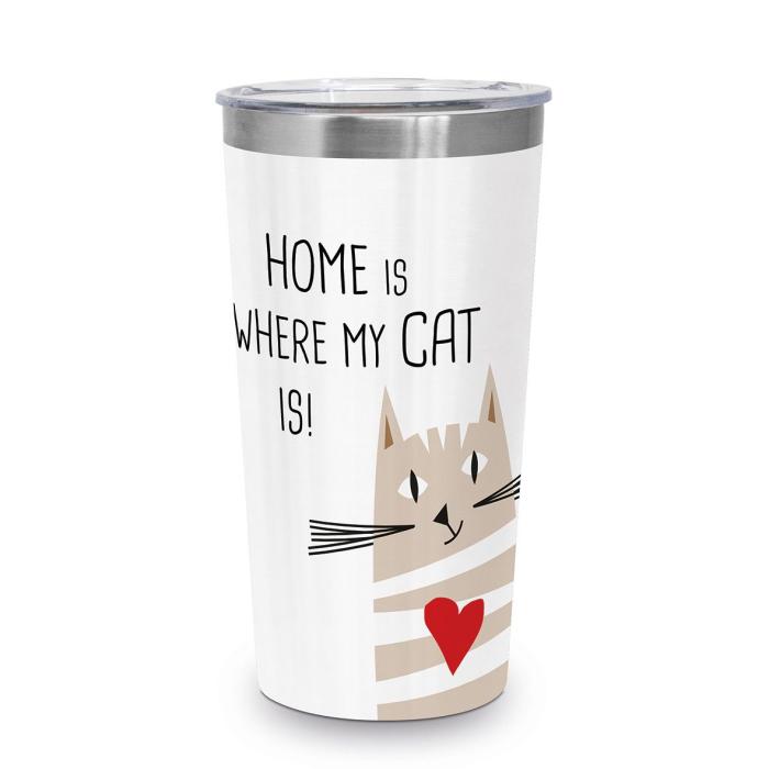 Skodelica to go termo 0,43L PPD HOME IS WHERE MY CAT IS MUCA 604726