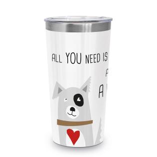 Skodelica to go termo 0,43L PPD ALL YOU NEED IS LOVE AND A DOG PES 604725