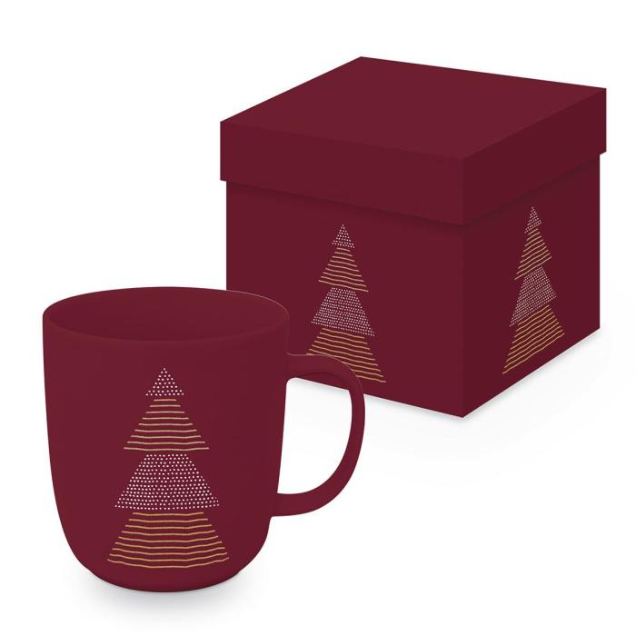 Skodelica z mat premazom in pozlačena 0,4L smreka CHRISTMAS TREE PPD