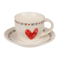 Skodelica za espresso porcelan darilni set SRČEK HEARTS LOVE 78/8427