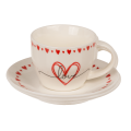 Skodelica za espresso porcelan darilni set SRČEK HEARTS LOVE 78/8427