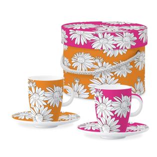 Set skodelic za espresso porcelan darilni PPD PEGGY PINK AND ORANGE 162902342 set 2/1