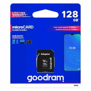 Spominska kartica 128 GB 100MB/s GOODRAM SD MICROCARD M1AA