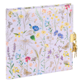 Spominska knjiga s ključavnico 17x17 cm 96 strani GOLDBUCH SUMMER MEADOW PASTEL LILAC 44 575