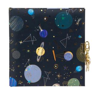 Spominska knjiga s ključavnico 17x17 cm VESOLJE PLANETI GOLDBUCH TURNOWSKY 44 134