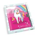 Spominska knjiga 80 strani 13x18 cm LEBEZ SAMOROG UNICORN 81129