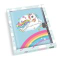 Spominska knjiga 80 strani 13x18 cm LEBEZ SAMOROG UNICORN 81129
