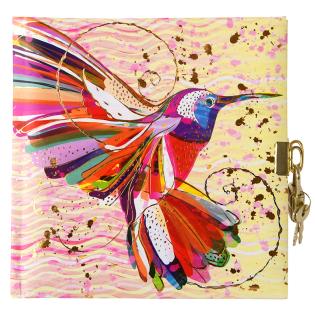 Spominska knjiga s ključavnico 17x17 cm KOLIBRI TURNOWSKY GOLDBUCH 44 273