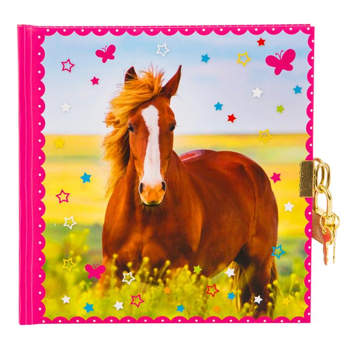 Spominska knjiga roza KONJ GOLDBUCH 17x17 cm