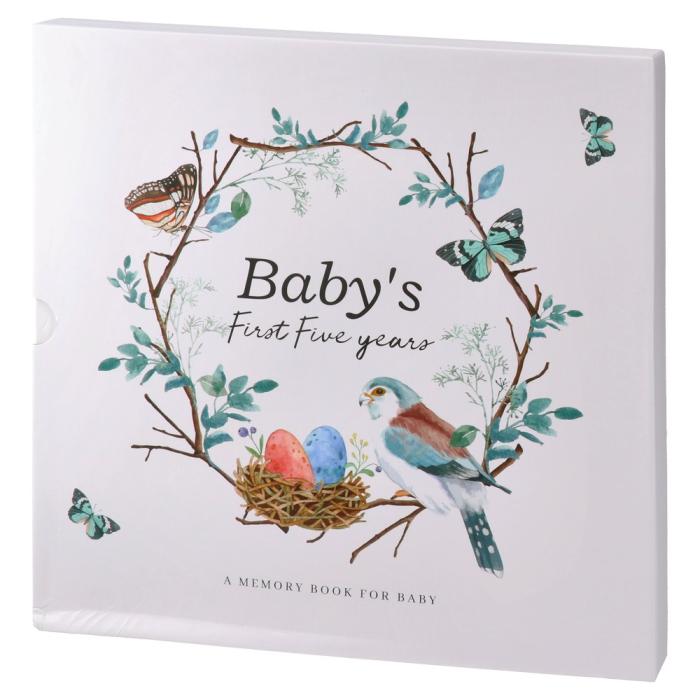 Spominska knjiga za dojenčke dojenčkov dnevnik 52 strani TAKK A MEMORY BOOK FOR BABY SHOWER FIRST FIVE YEARS 706938
