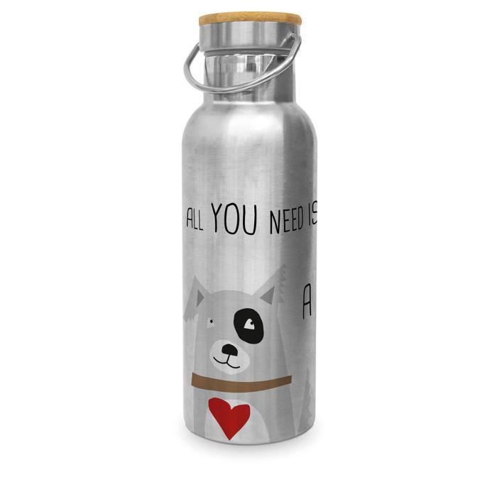 Steklenica iz nerjavečega jekla 0,5L pes ALL YOU NEED IS LOVE AND A DOG PPD 604220