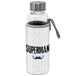 Steklenica za pijačo z za&scaron;čito za mo&scaron;ke 0,35 L SUPERMAN BRKI 461304