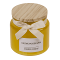 Sveča di&scaron;eča z lesenim pokrovom 6x5,5 cm SCENTED CANDLE 153324