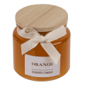 Sveča di&scaron;eča z lesenim pokrovom 6x5,5 cm SCENTED CANDLE 153324