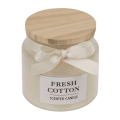 Sveča di&scaron;eča z lesenim pokrovom 6x5,5 cm SCENTED CANDLE 153324