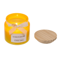 Sveča di&scaron;eča z lesenim pokrovom 6x5,5 cm SCENTED CANDLE 153324