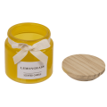 Sveča di&scaron;eča z lesenim pokrovom 6x5,5 cm SCENTED CANDLE 153324