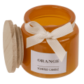 Sveča di&scaron;eča z lesenim pokrovom 6x5,5 cm SCENTED CANDLE 153324