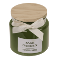 Sveča di&scaron;eča z lesenim pokrovom 6x5,5 cm SCENTED CANDLE 153324